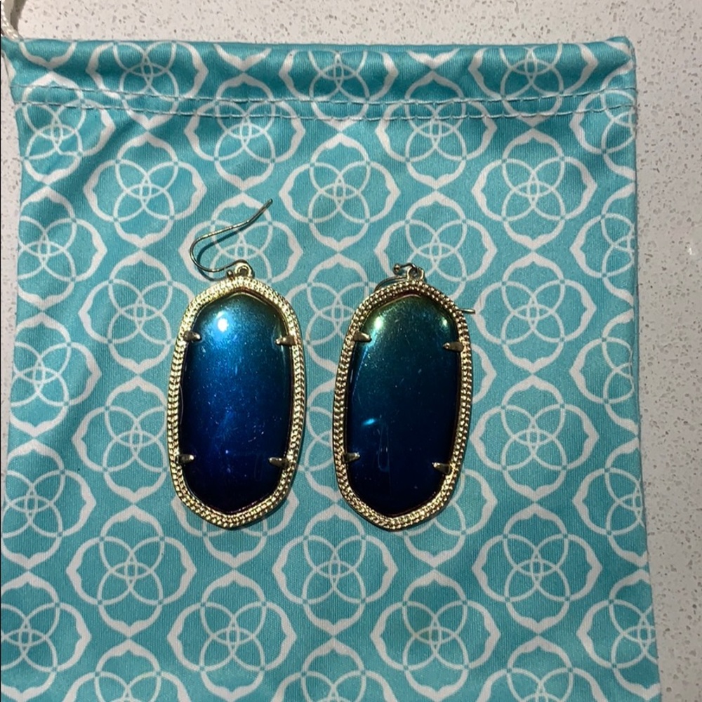 Kendra Scott blue metallic Danielle earrings